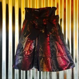 Multi-tone iridescent evening skirt